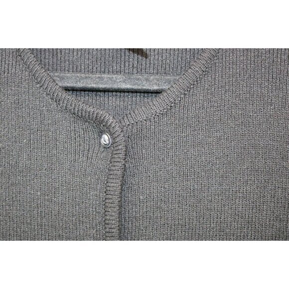 Jones New York Black Long Cardigan-Large-Pockets-Lambs Wool Blend-Academia - Picture 7 of 10